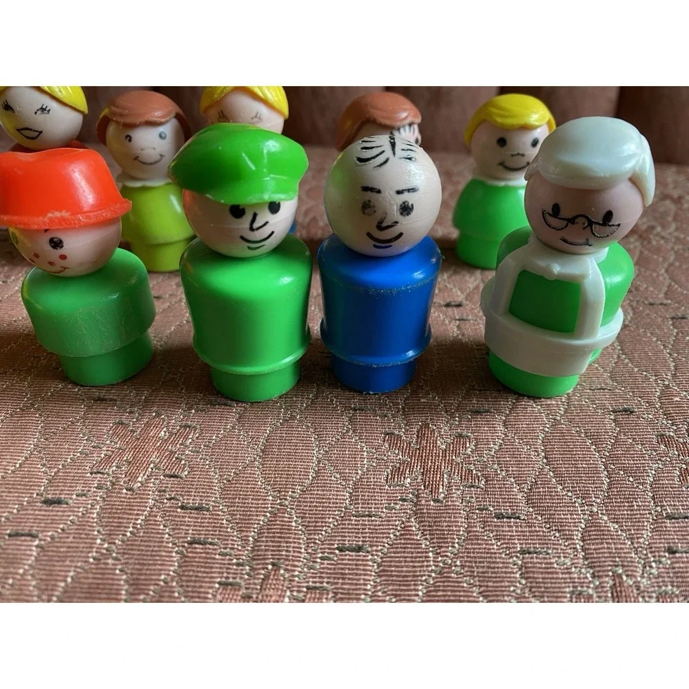 Fisher Price Little People Vehicles 11 Lot Taxi Mail toy car people figures s38